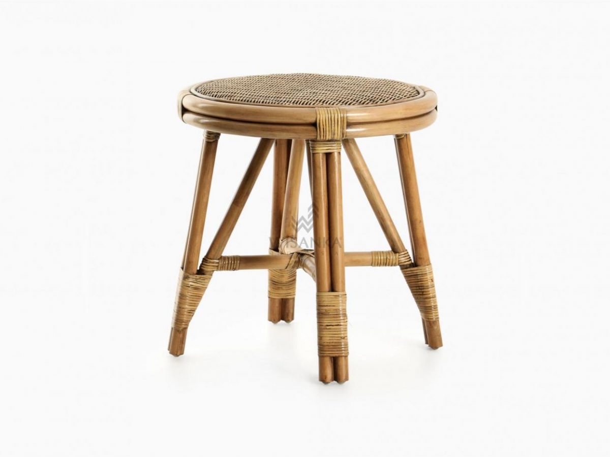 lavender rattan stool